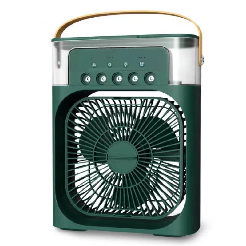 Portable air cooler fan with adjustable wind speeds and a stylish design, perfect for home or office use.